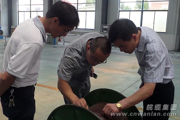 客户参观并联电伴热带生产工艺