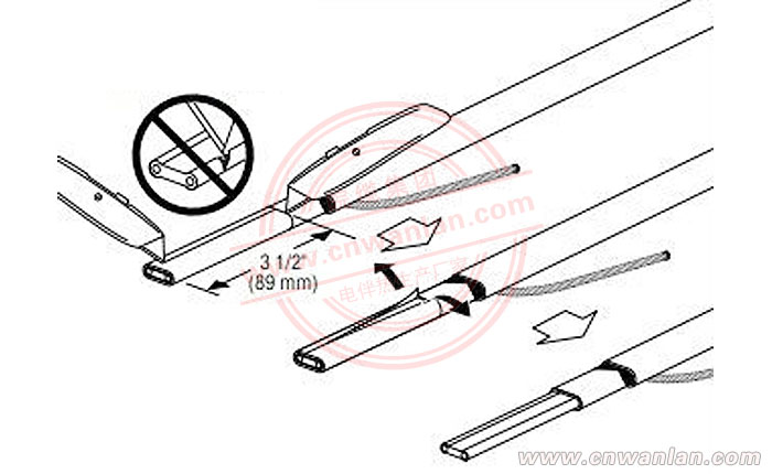 图（四）：电伴热带内绝缘护套的剥线方法